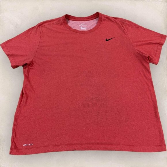 Nike Dri-Fit T-Shirt Men’s Size XXL Red Athletic Fitness Sports Attire - Picture 1 of 5